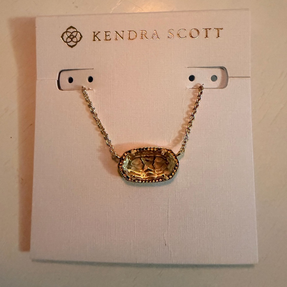 NWT Kendra Scott Gold Elisa Pendant Necklace